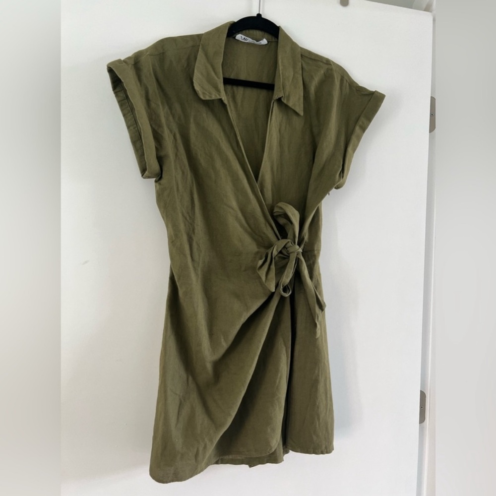 Zara Linen Skort Romper